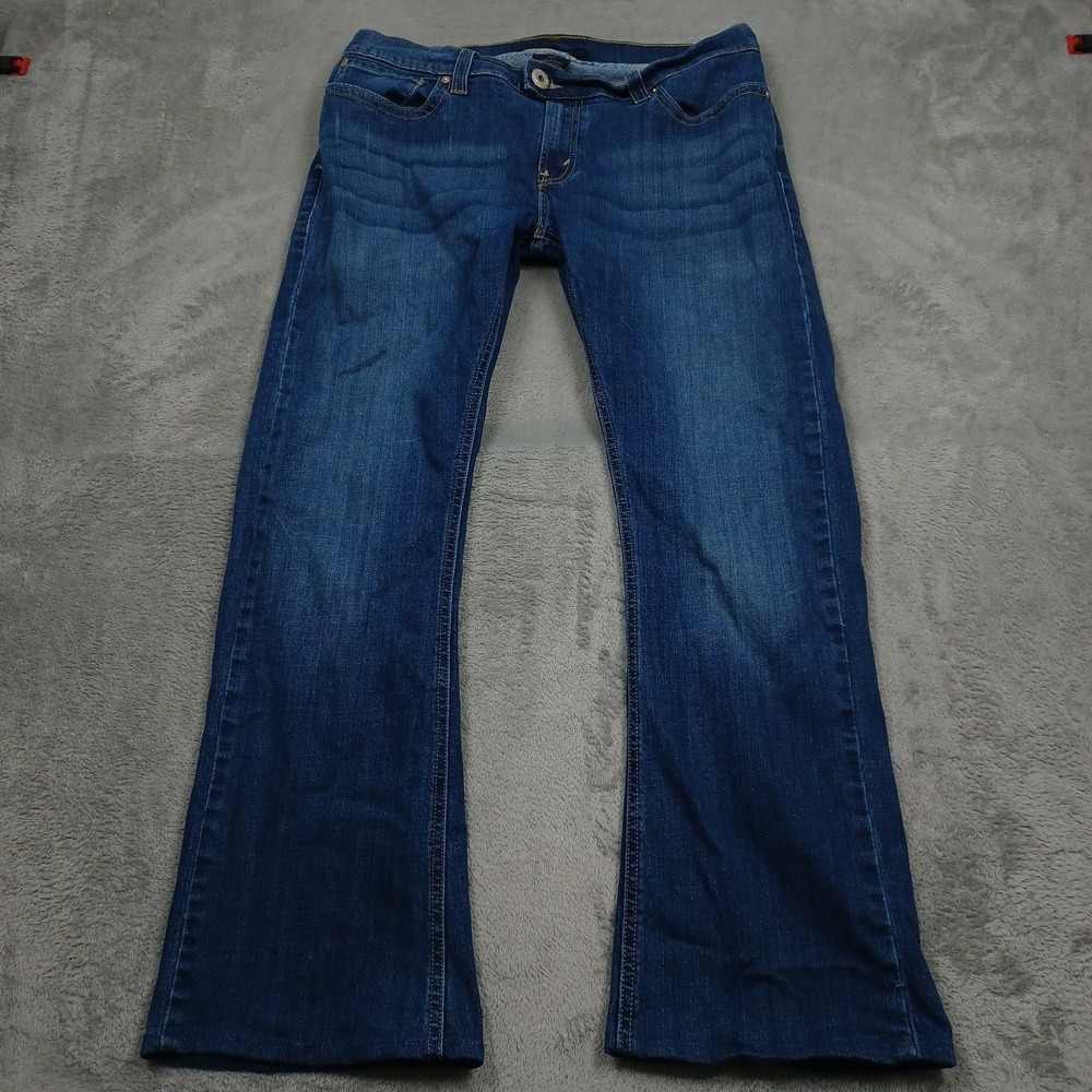 Vintage Levis 542 Jeans Womens 14 Blue Denim Tilted Flare Y2K